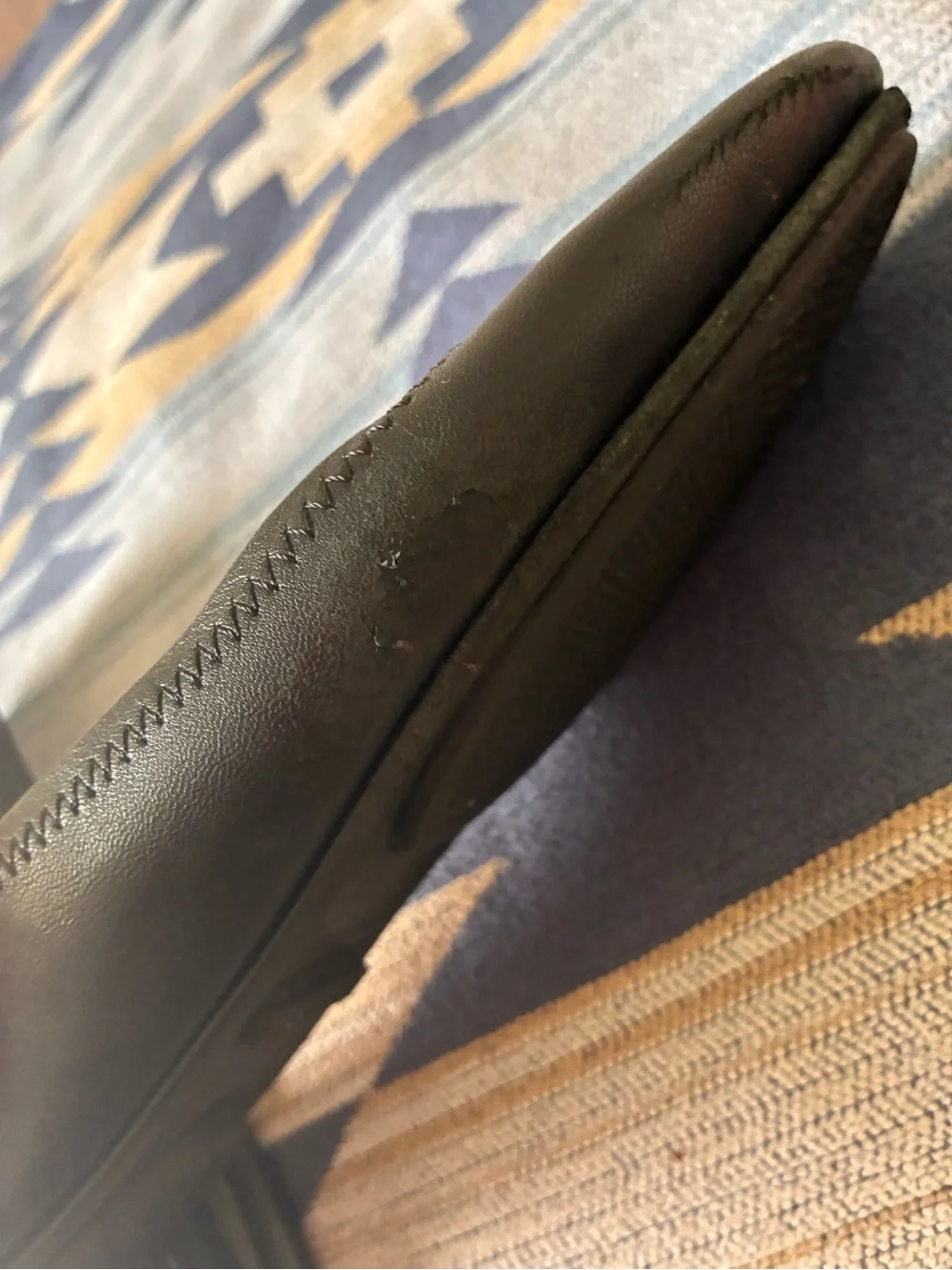 Tory Burch Black Logo Round-Toe Ballet Flats